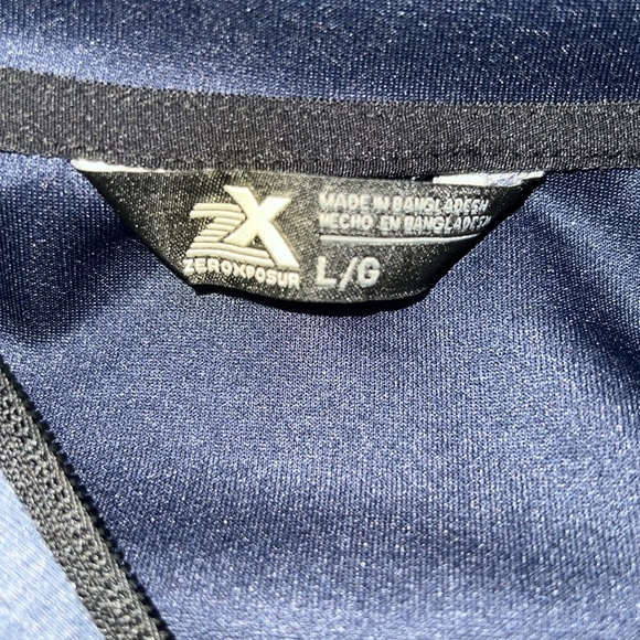 Jacket zip up men’s Zeroxposur size L blue jacket with hoodie - Picture 2 of 6